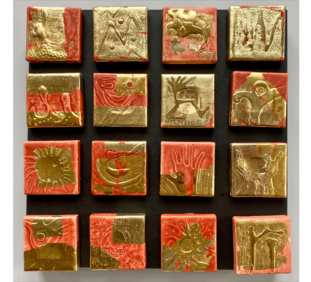 Miniaturbilder: Gold auf rot