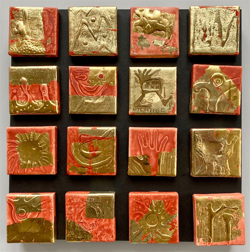 Miniaturbilder: Gold auf rot