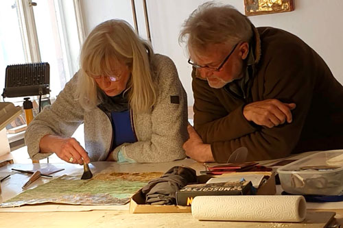 Paula Moreike & Wolf Haussner im Atelier Paula Moreike & Wolf Haussner im Atelier