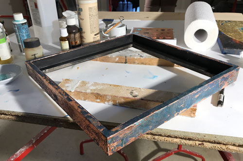 Arbeit an einem Goldbild Arbeit an einem Goldbild