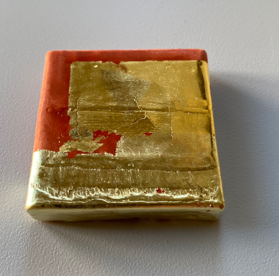 Ein Miniaturgoldbild 5 x 5 cm