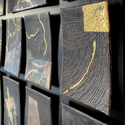 Miniaturgoldbilder auf Leinwand