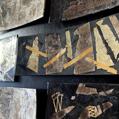 Miniaturgoldbilder auf Leinwand