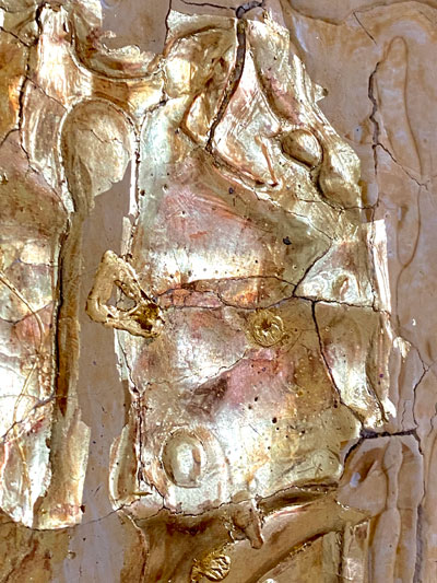 Goldbild, Am Meer 2019 · 30x30, Detailansicht