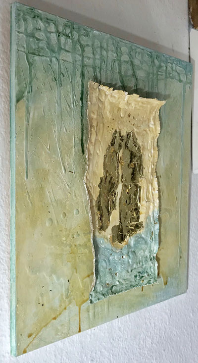 Goldbild, Am Meer 2019 · 30x30