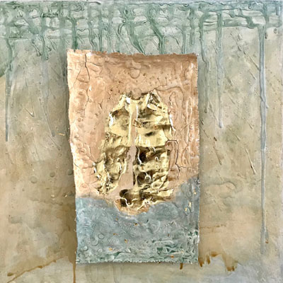 Goldbild, Am Meer 2019 · 30x30