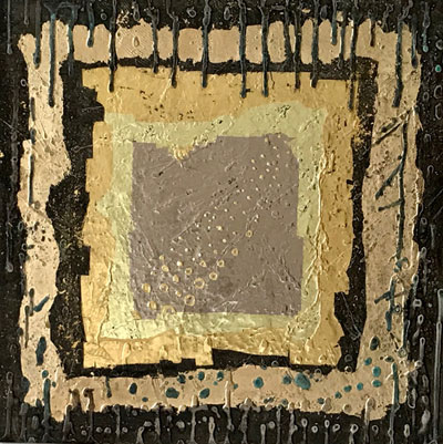 Goldbild, Freudensprung bei Regen 2019 · 40x40