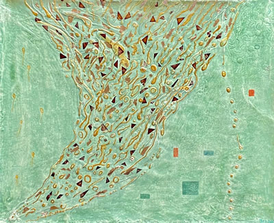 Goldbild,  Füllhorn 2019 · 38x45