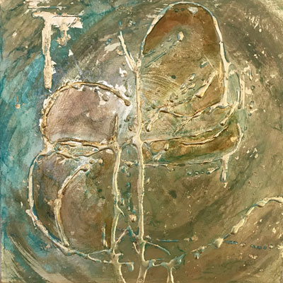 Goldbild, Glueck 2018 · 30x30