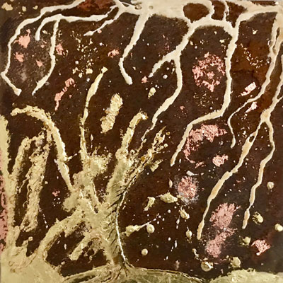 Goldbild Gold auf Rost 2018 · 20x20