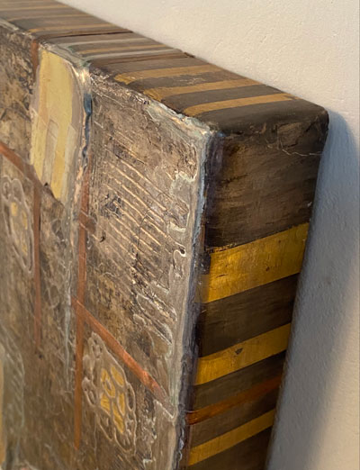 Goldbild, Transformation, 30x30, 2022 (auf Leinwand im Rahmen)