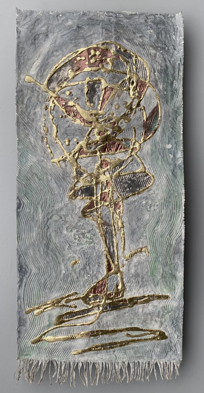 Goldbild, Wandteppich 2021 · 20x43