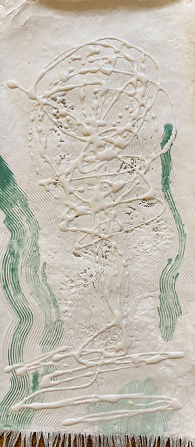 Entstehung des Goldbildes, Wandteppich 2021 · 20x43