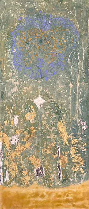 Entstehung des Goldbildes, Dschungelkönigin 2022 · 60 x 26,5 