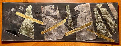 Miniaturbild - Gold und Silber auf schwarz 10x30