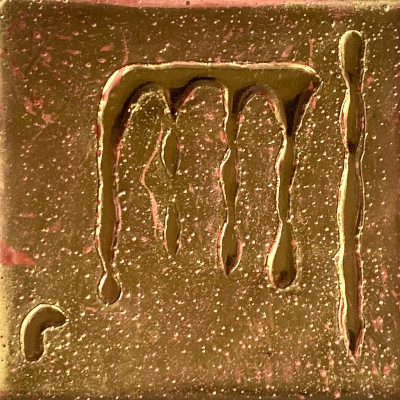 Miniaturbild - Gold auf rot 10x10
