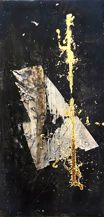 Miniaturbild - Gold auf schwarz 10x20