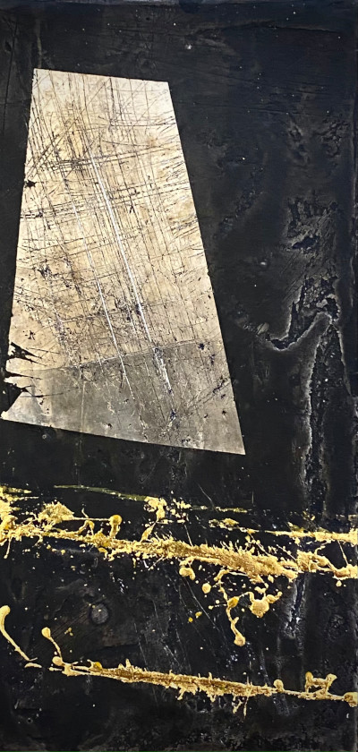 Miniaturbild - Gold auf schwarz 10x20