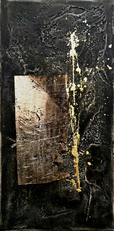 Miniaturbild - Gold auf schwarz 10x20