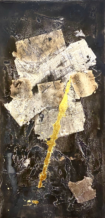 Miniaturbild - Gold auf schwarz 10x20