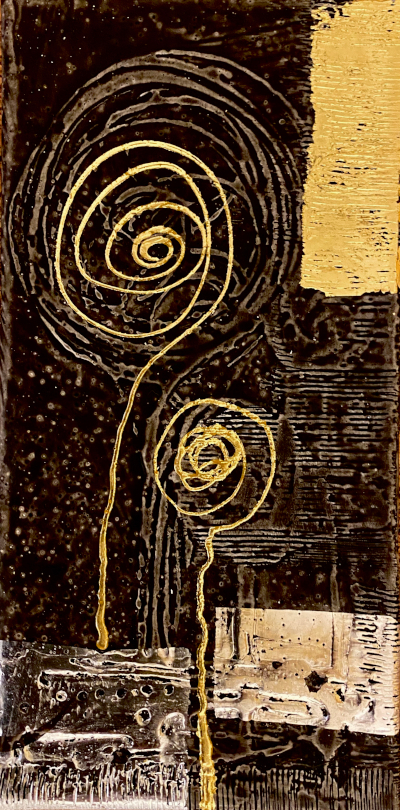 Miniaturbild - Gold auf schwarz 10x20