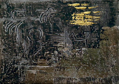 Miniaturbild - Gold auf schwarz 13x18