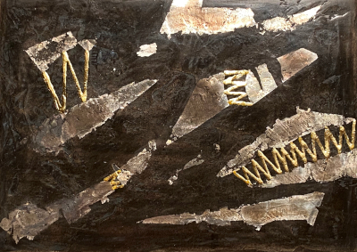 Miniaturbild - Gold auf schwarz 13x18