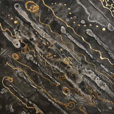 Miniaturbild - Gold auf Schwarz 15x15