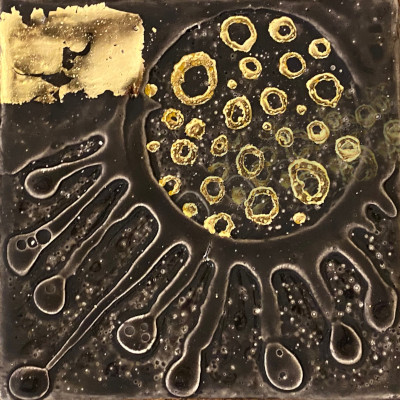 Miniaturbild - Gold auf schwarz 10x10