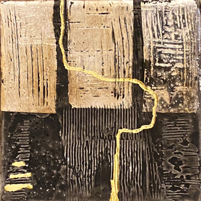 Miniaturbild - Gold auf schwarz 10x10