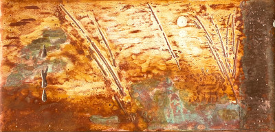 Miniaturbild - Goldbild mit Kupfer 10x20