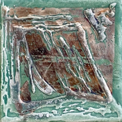 Miniaturbild - Silber auf grün 10x10