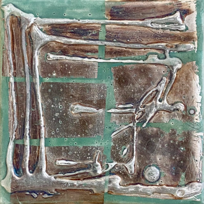 Miniaturbild - Silber auf grün 10x10