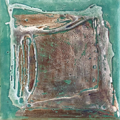 Miniaturbild - Silber auf grün 10x10