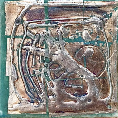 Miniaturbild - Silber auf grün 10x10