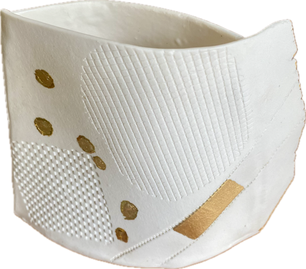 Vase, 18 cm hoch, Porzellan mit 23 Karat Blattgold 2024